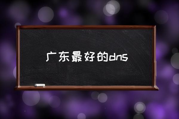 广东最好的dns