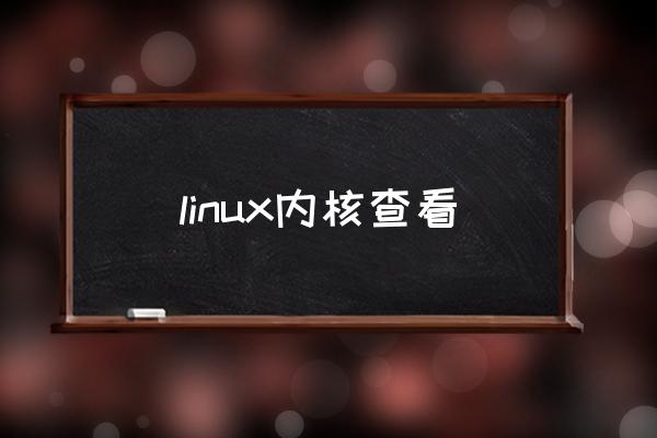 linux内核查看