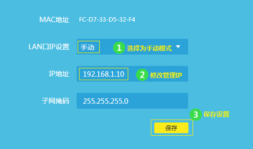 TP-Link TL-WDR7400 无线路由器当作无线交换机使用