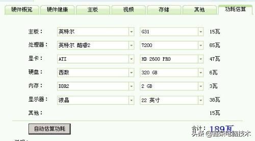 一台电脑到底功耗是多少(电脑整机功耗)