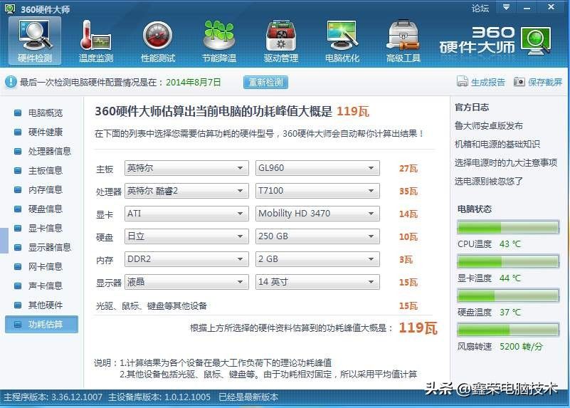 一台电脑到底功耗是多少(电脑整机功耗)