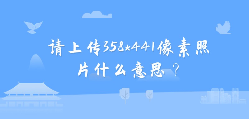 请上传358*441像素照片什么意思？