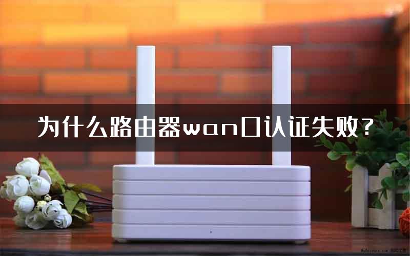 为什么路由器wan口认证失败？