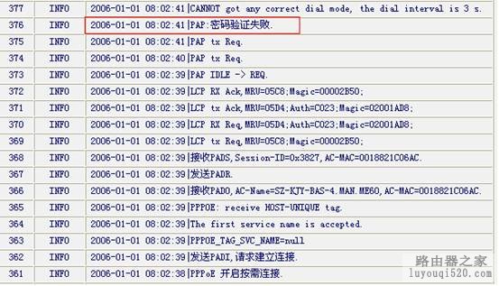 如何从系统日志排除PPPOE拨号故障