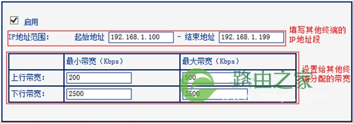 TP-Link TL-WR740N 无线路由器IP带宽控制功能与分配带宽