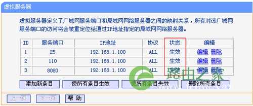 TP-Link TL-WR745N 无线路由器映射服务器到外网操作指导