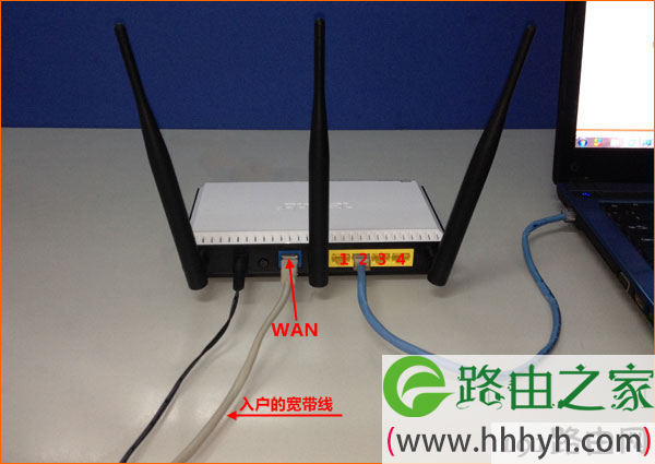 宽带是入户网线接入时，华为路由器正确连接方式