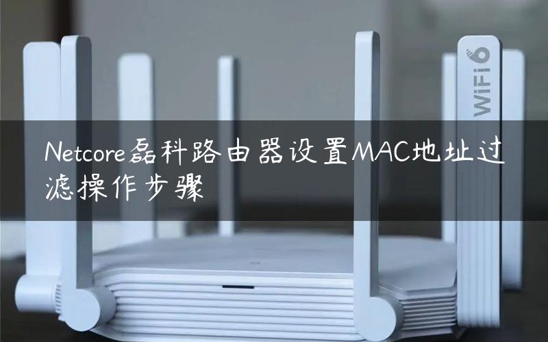 Netcore磊科路由器设置MAC地址过滤操作步骤