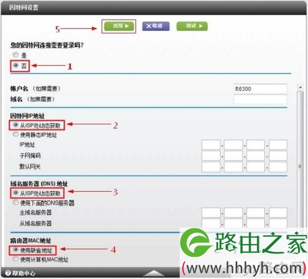 网件R6200路由器动态IP上网设置