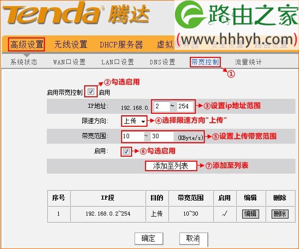 腾达(Tenda)路由器限制WiFi网速设置方法