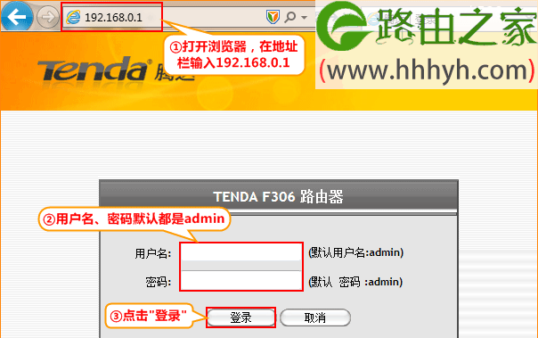 腾达(Tenda)F306无线路由器ADSL拨号设置上网方法