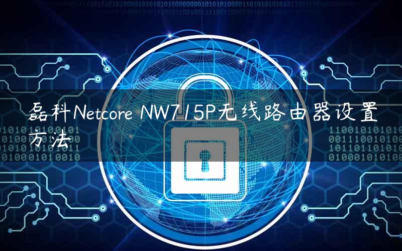 磊科Netcore NW715P无线路由器设置方法