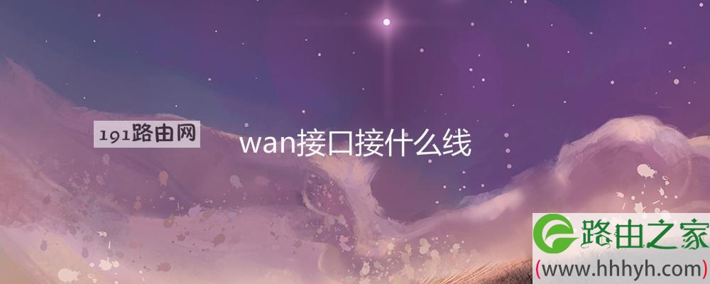 wan接口接什么线