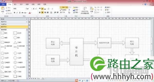 visio绘制系统框图及流程图