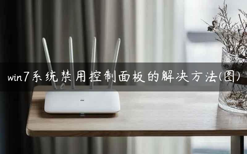 win7系统禁用控制面板的解决方法(图)