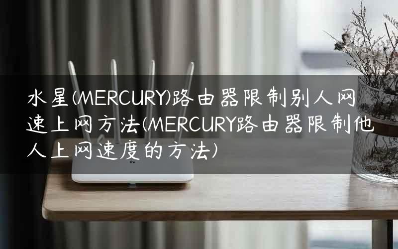 水星(MERCURY)路由器限制别人网速上网方法(MERCURY路由器限制他人上网速度的方法)