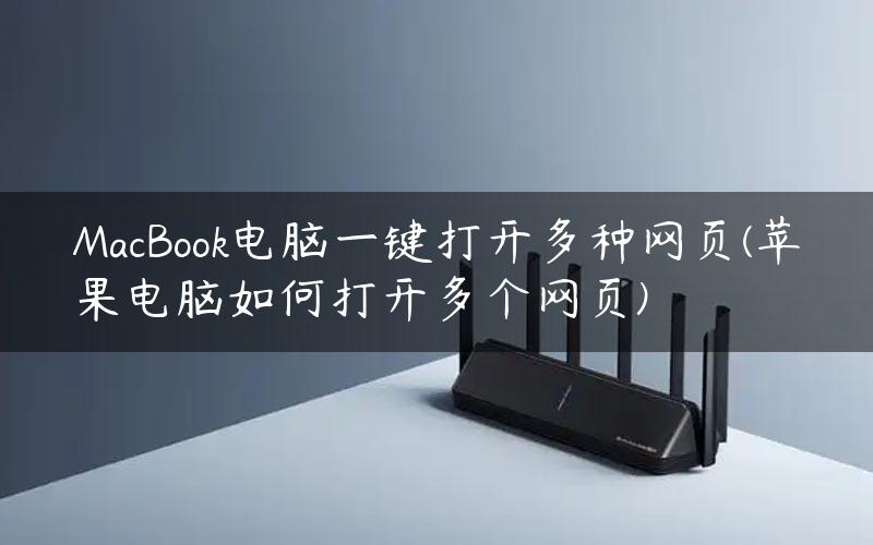 MacBook电脑一键打开多种网页(苹果电脑如何打开多个网页)