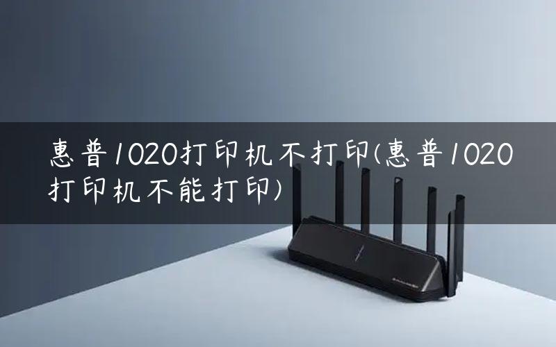 惠普1020打印机不打印(惠普1020打印机不能打印)