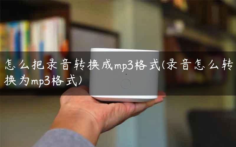 怎么把录音转换成mp3格式(录音怎么转换为mp3格式)