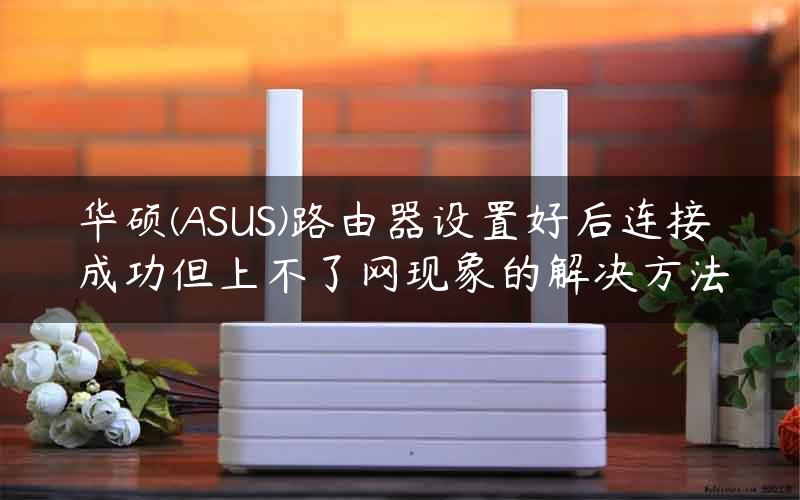 华硕(ASUS)路由器设置好后连接成功但上不了网现象的解决方法